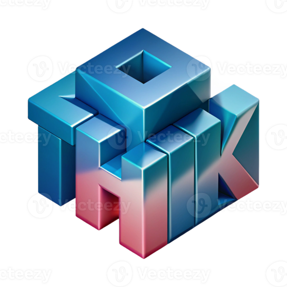 impressive iconic Clean lines, geometric THINK with flat color. Scalable design Scalable Design. png