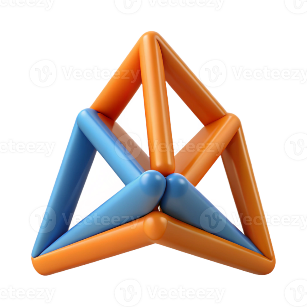 immaculate distinctive Three connected triangles forming a star shape. Scalable, flat color, symmetrical Scalable Design. png