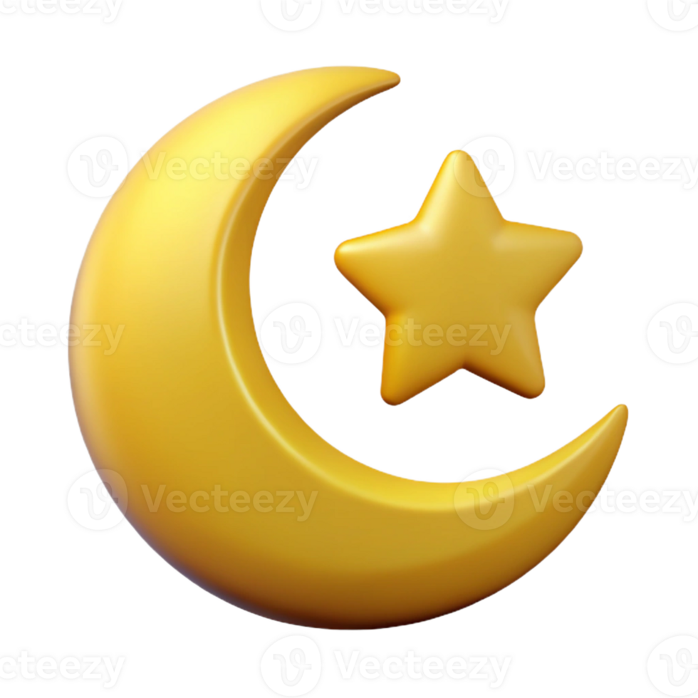 splendid remarkable Crescent moon shape with a single star. Crisp edges, flat color, scalable Design. png