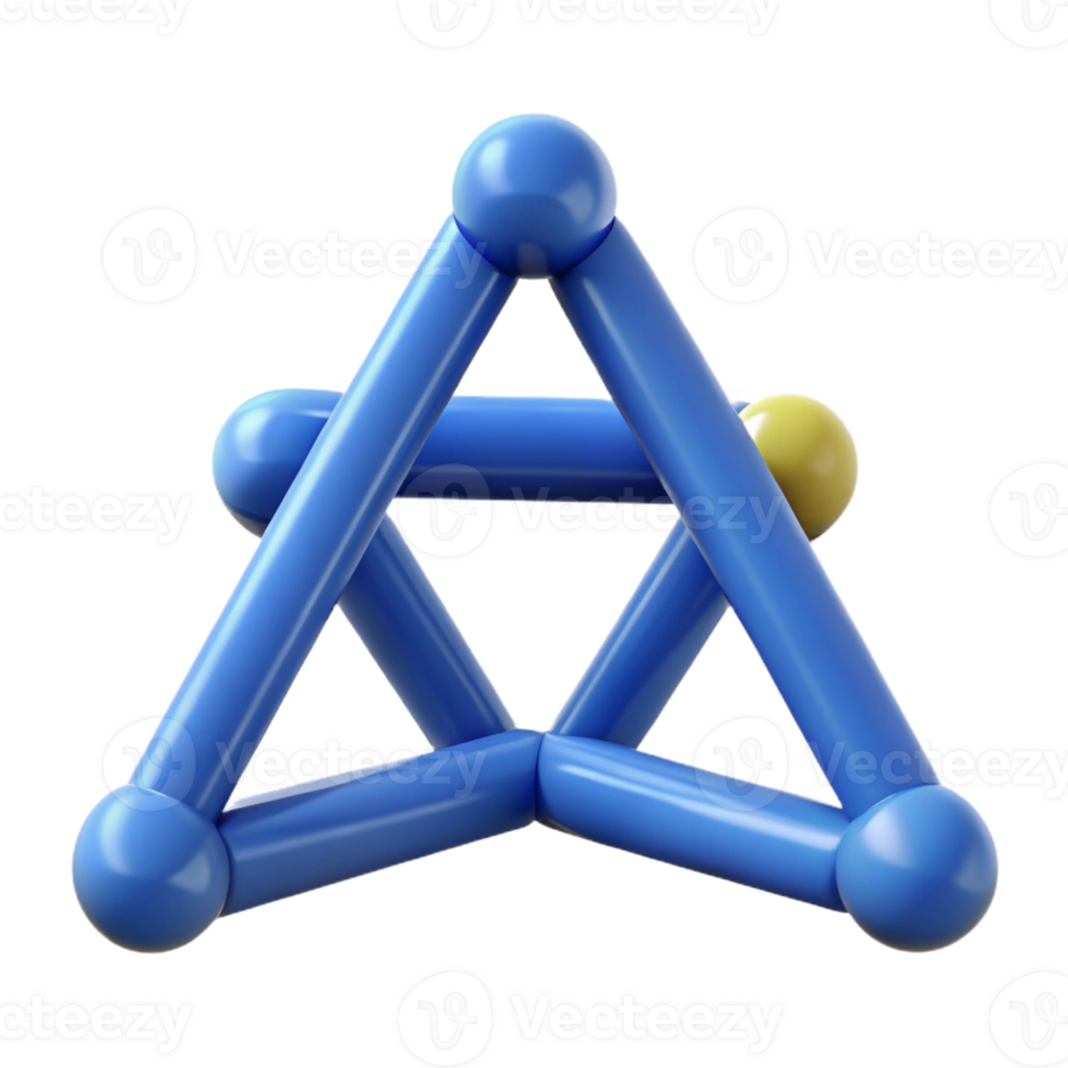 dramatic dazzling Three connected triangles forming a star shape. Scalable, flat color, symmetrical Scalable Design. professional png