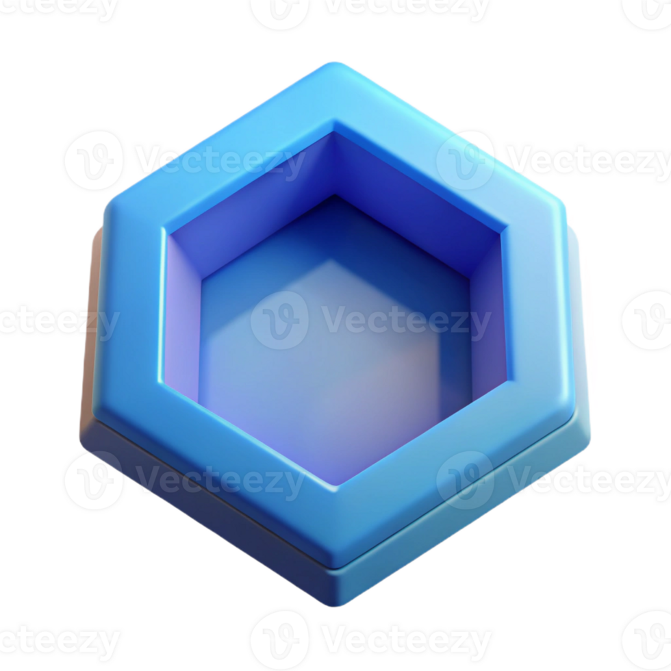 memorable vintage Hexagon with a smaller hexagon inside. Crisp edges, flat color, symmetrical Scalable Design. luxury png