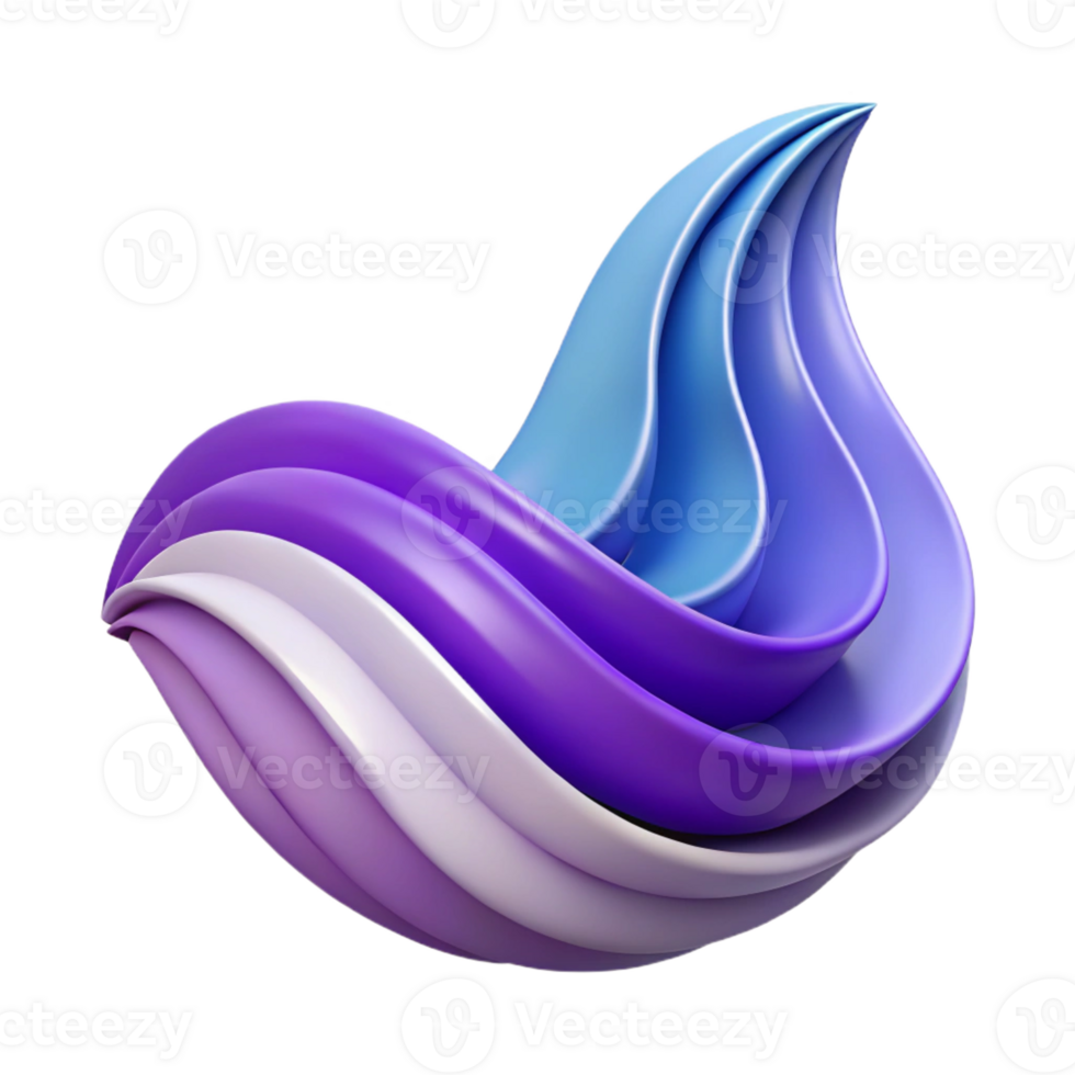 bold vibrant Abstract wave with clean lines and sharp edges. Flat color, scalable Design. precision png