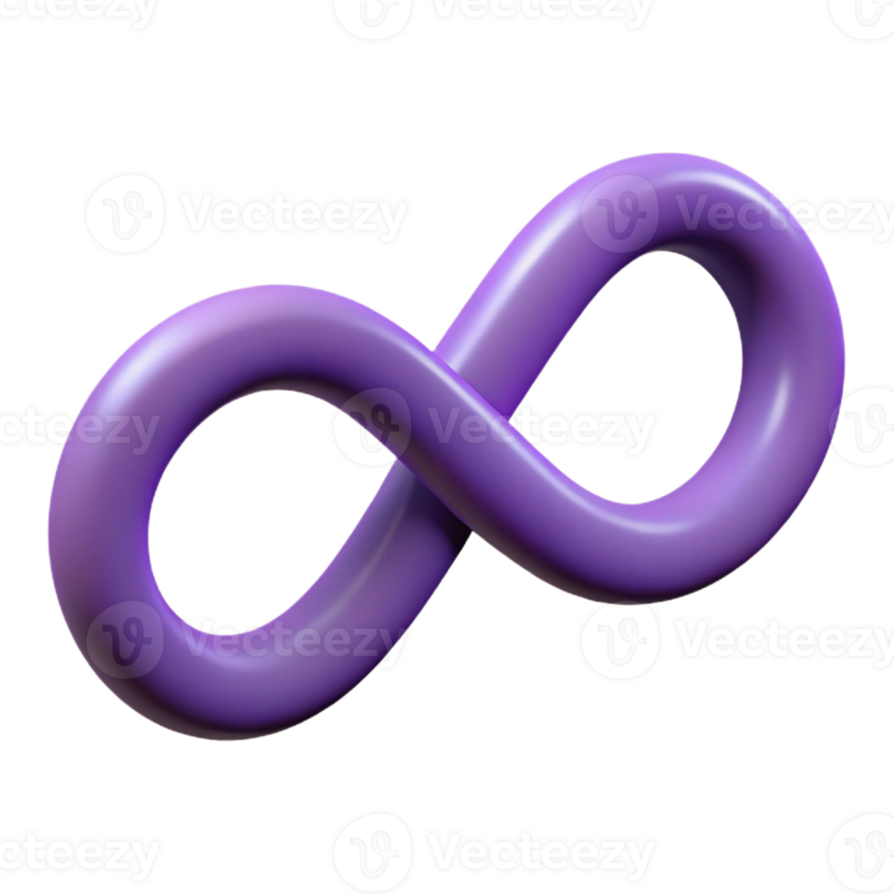 peaceful splendid Infinity symbol with a single-weight stroke. Flat color, symmetrical, scalable Design. crisp png