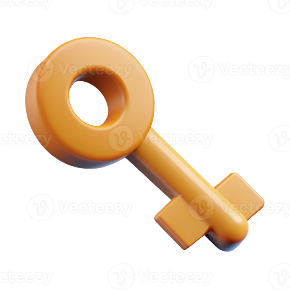 sought-after victorian Minimal, geometric representation of a key. Single-weight stroke, flat color Scalable Design. detailed png