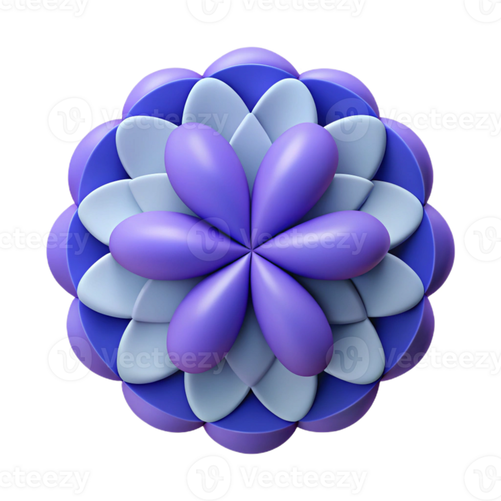 majestic dynamic avant-garde Symmetrical design of overlapping circles creating a flower. Flat color, clean lines Scalable Design. genuine png