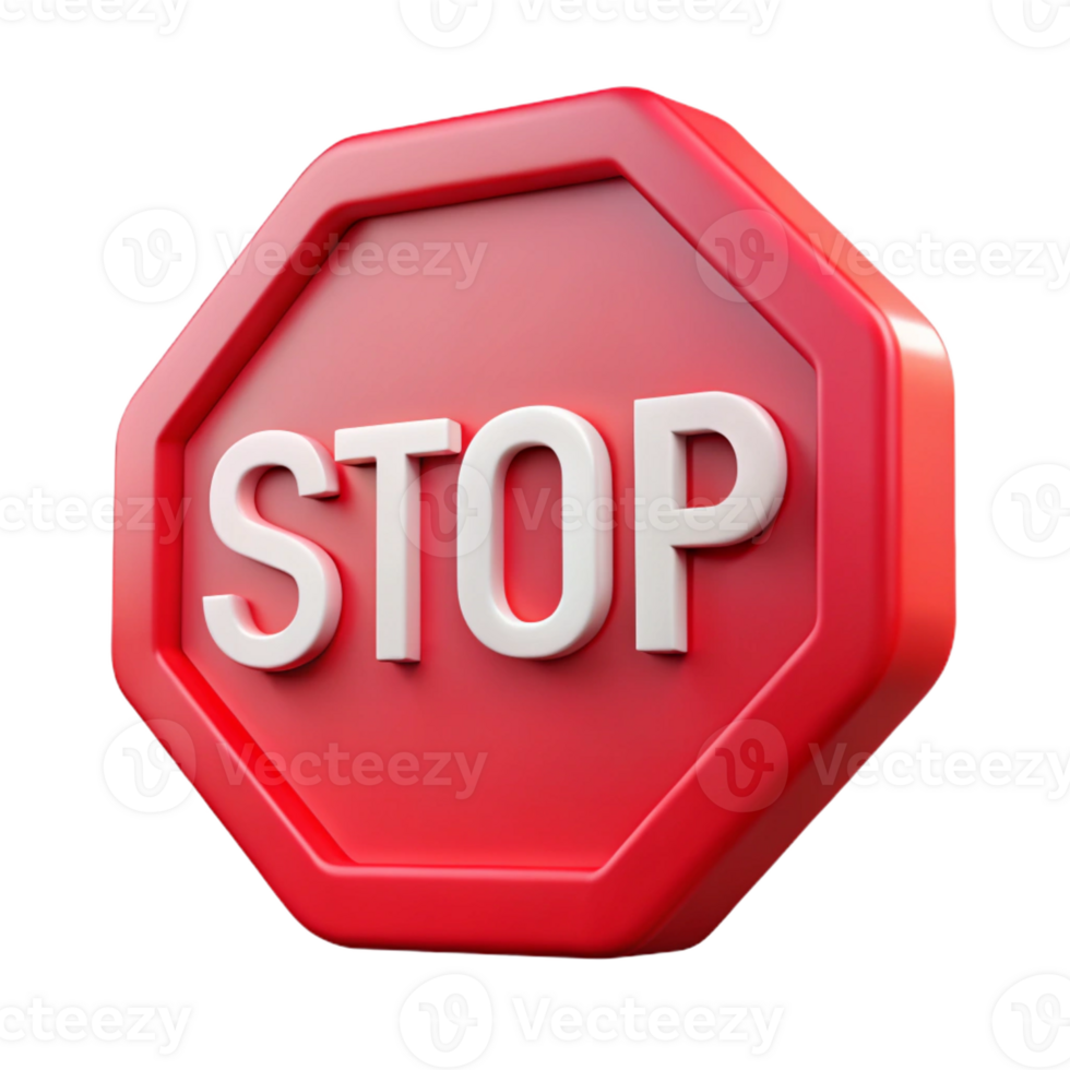 distinguished artistic Minimal, flat color STOP sign with sharp edges and crisp lines. scalable Design. expertly shot png