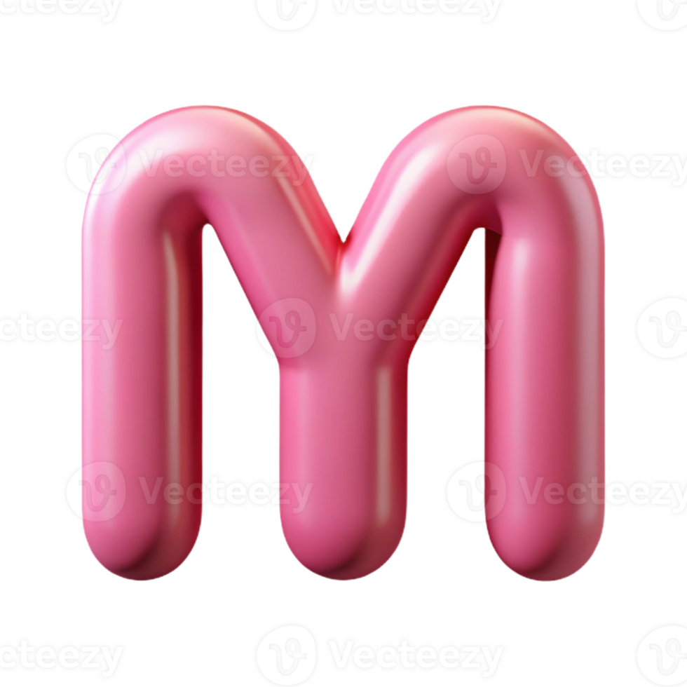 acclaimed surreal Single-weight stroke, symmetrical M with a flat pink color. Clean lines. Scalable design Scalable Design. high quality png