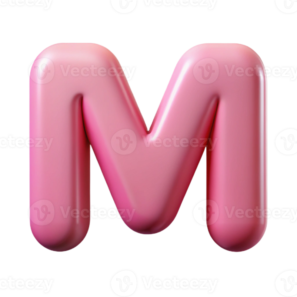magnificent timeless Single-weight stroke, symmetrical M with a flat pink color. Clean lines. Scalable design Scalable Design. png