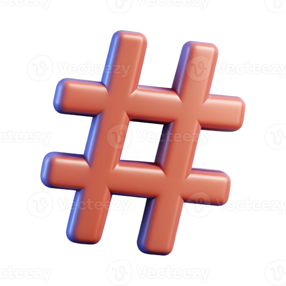exquisite creative Flat color, symmetrical hashtag with sharp edges. Single-weight stroke. Scalable design Scalable Design. refined png
