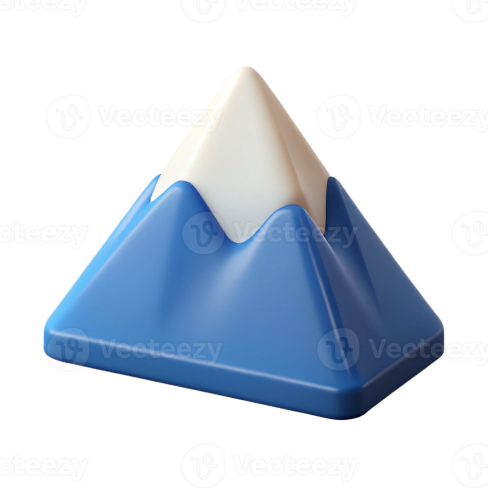 radiant mid-century Pictogram of a mountain. Crisp edges, flat color, single-weight stroke Scalable Design. genuine png