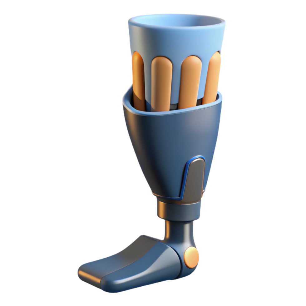 breathtaking baroque D printed prosthetic limb with Transparent Background handcrafted png