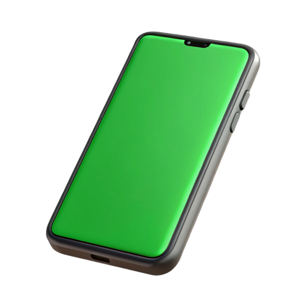 breathtaking unparalleled Smartphone with green screen with Transparent Background png