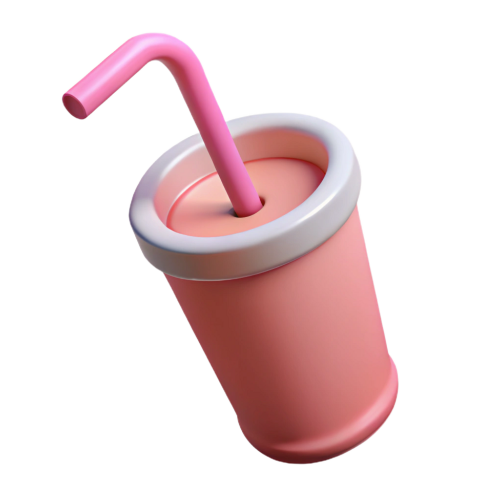 captivating classic Ultra-detailed professional render of a single drinking straw Isolated cutout with Transparent Background gallery standard png