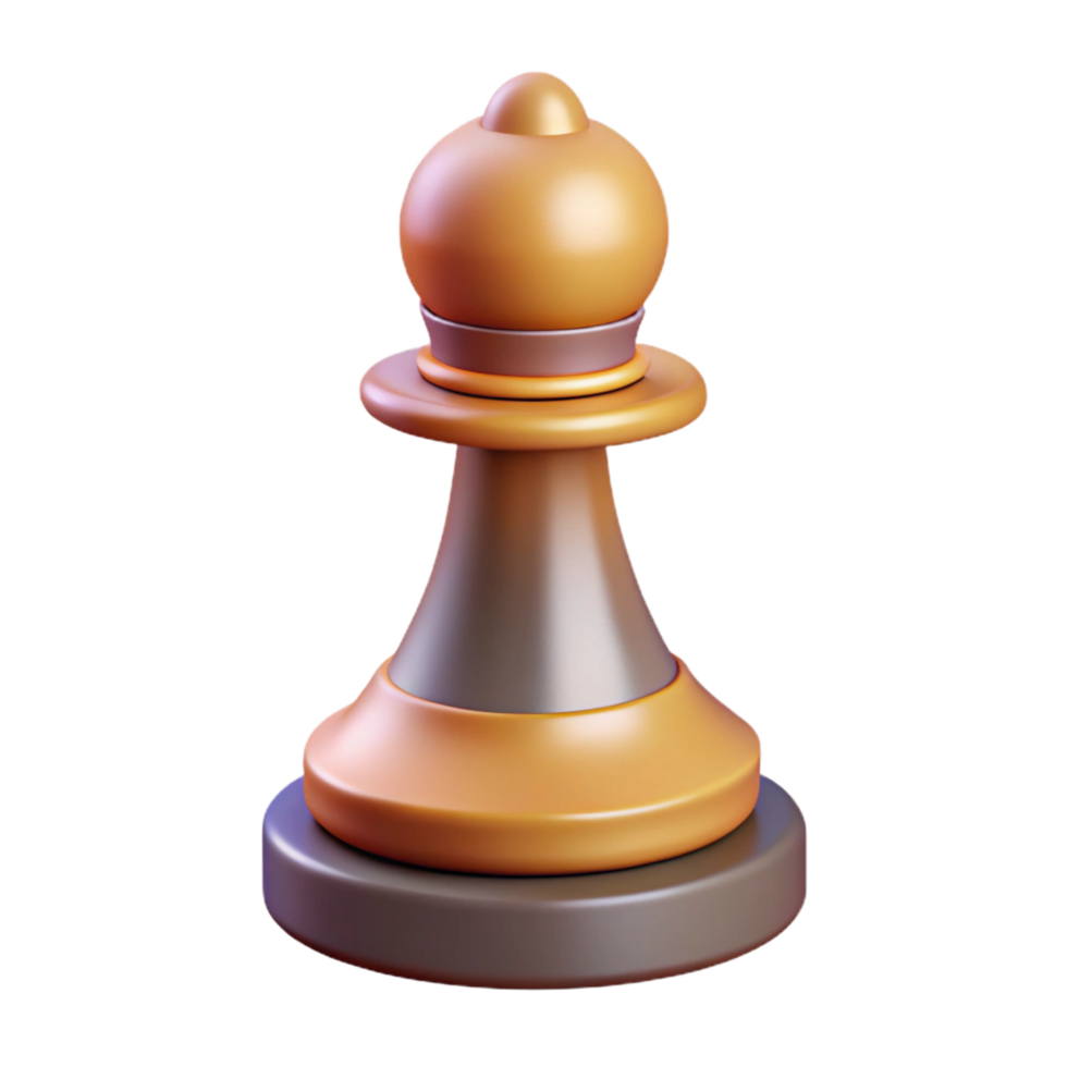 dynamic beautiful Concept art style, isolated cutout of a single, abstract, chess piece with Transparent Background exclusive png