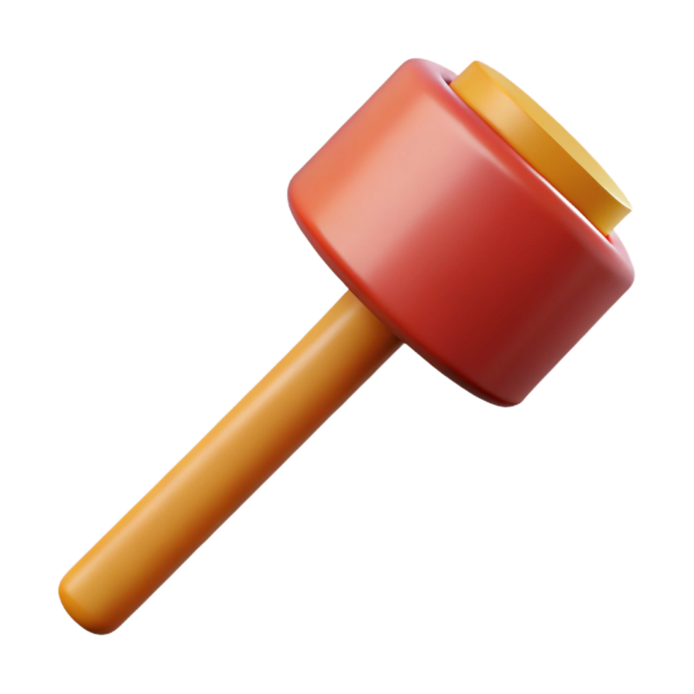 bold glorious Mallet rubber with Transparent Background elite png