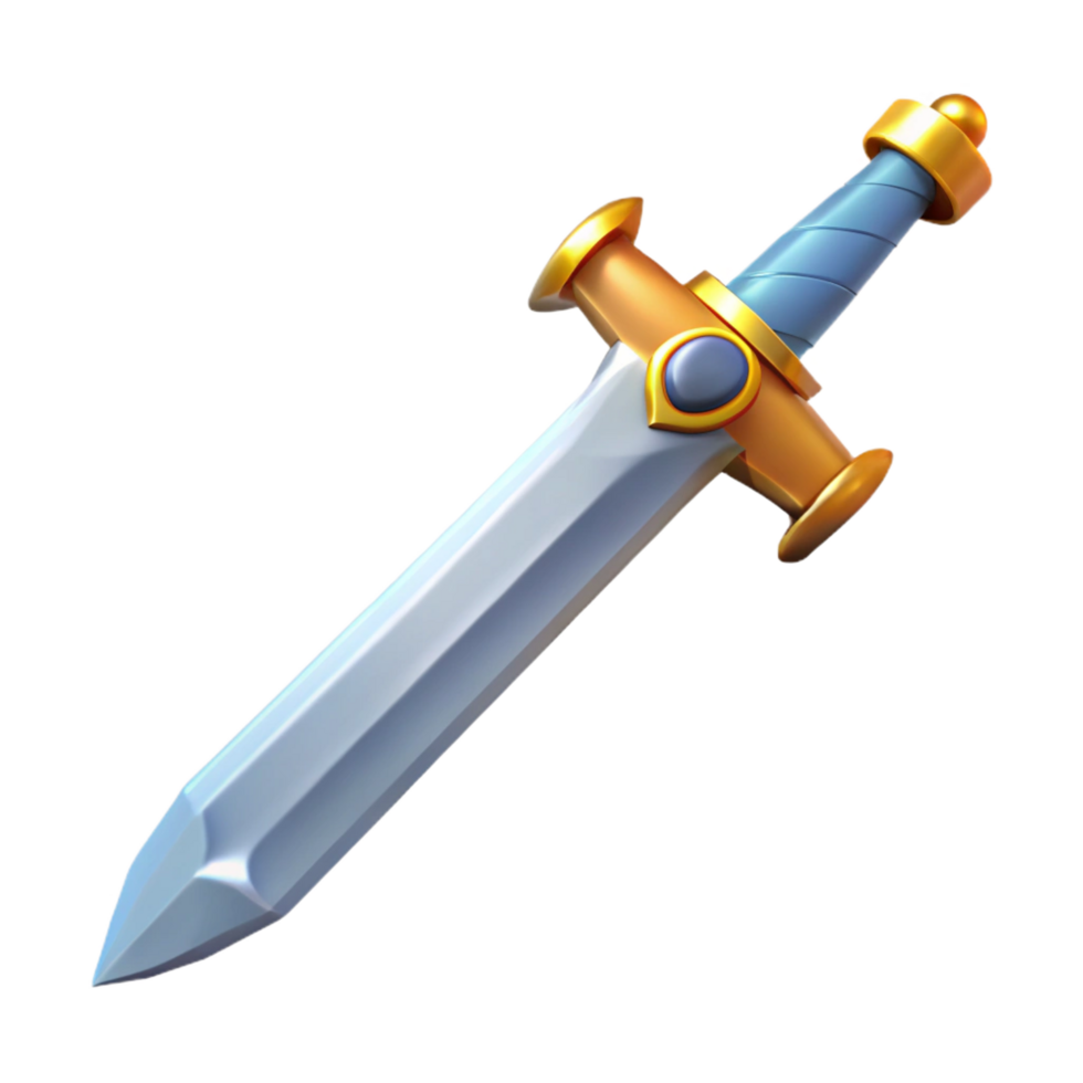 elegant signature Excalibur, legendary sword of King Arthur with Transparent Background png