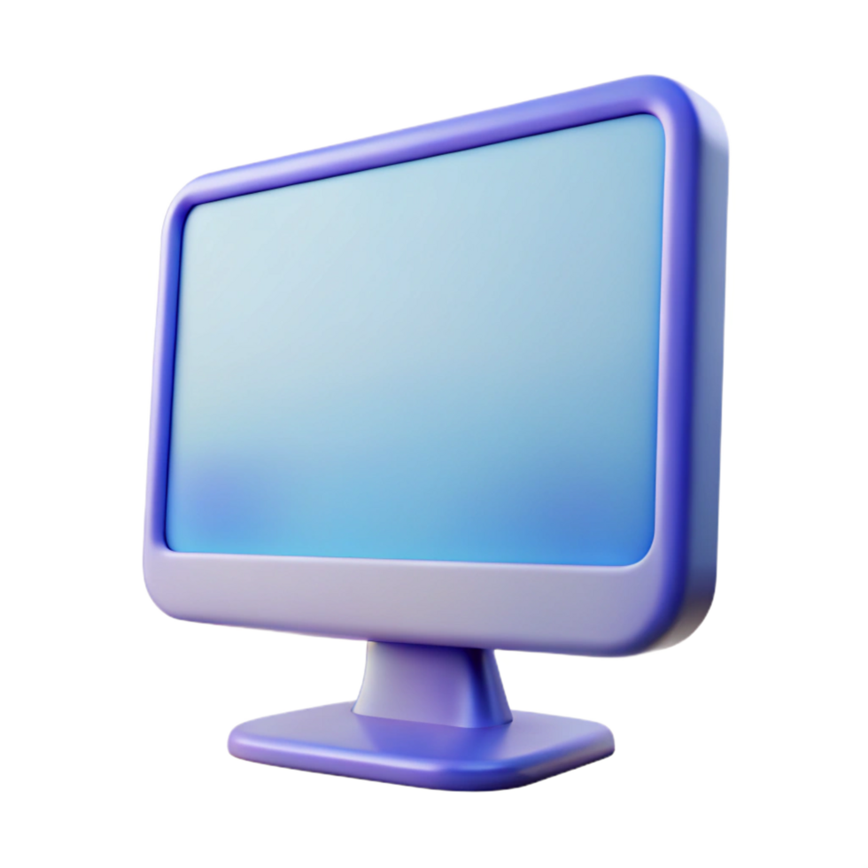 calm mesmerizing Computer monitor with Transparent Background flawless png