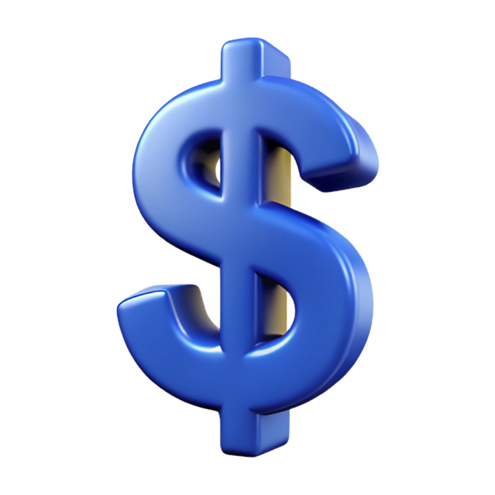 breathtaking exceptional A single, stylized dollar sign, bold and financial with Transparent Background png