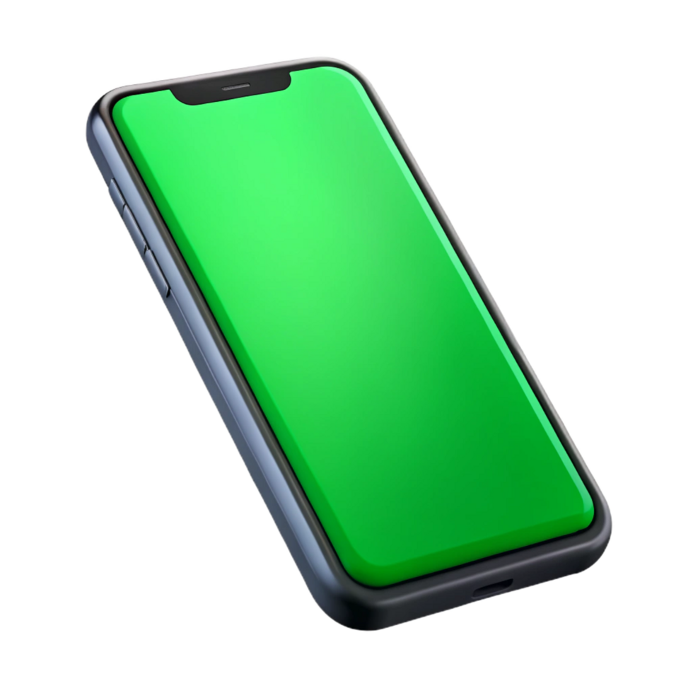 distinguished artistic Smartphone with green screen with Transparent Background exclusive png