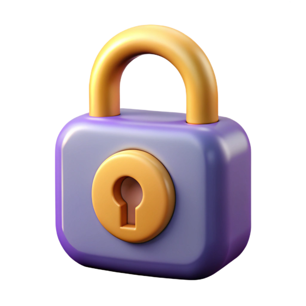 ethereal splendid A stylized, locked padlock with intricate keyhole with Transparent Background impeccable png