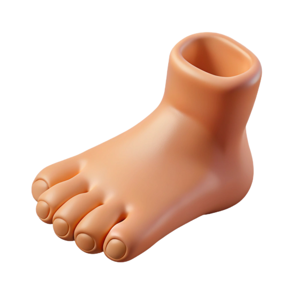 acclaimed impressionist Photorealistic isolated cutout of a human foot with realistic details and toenails with Transparent Background impeccable png