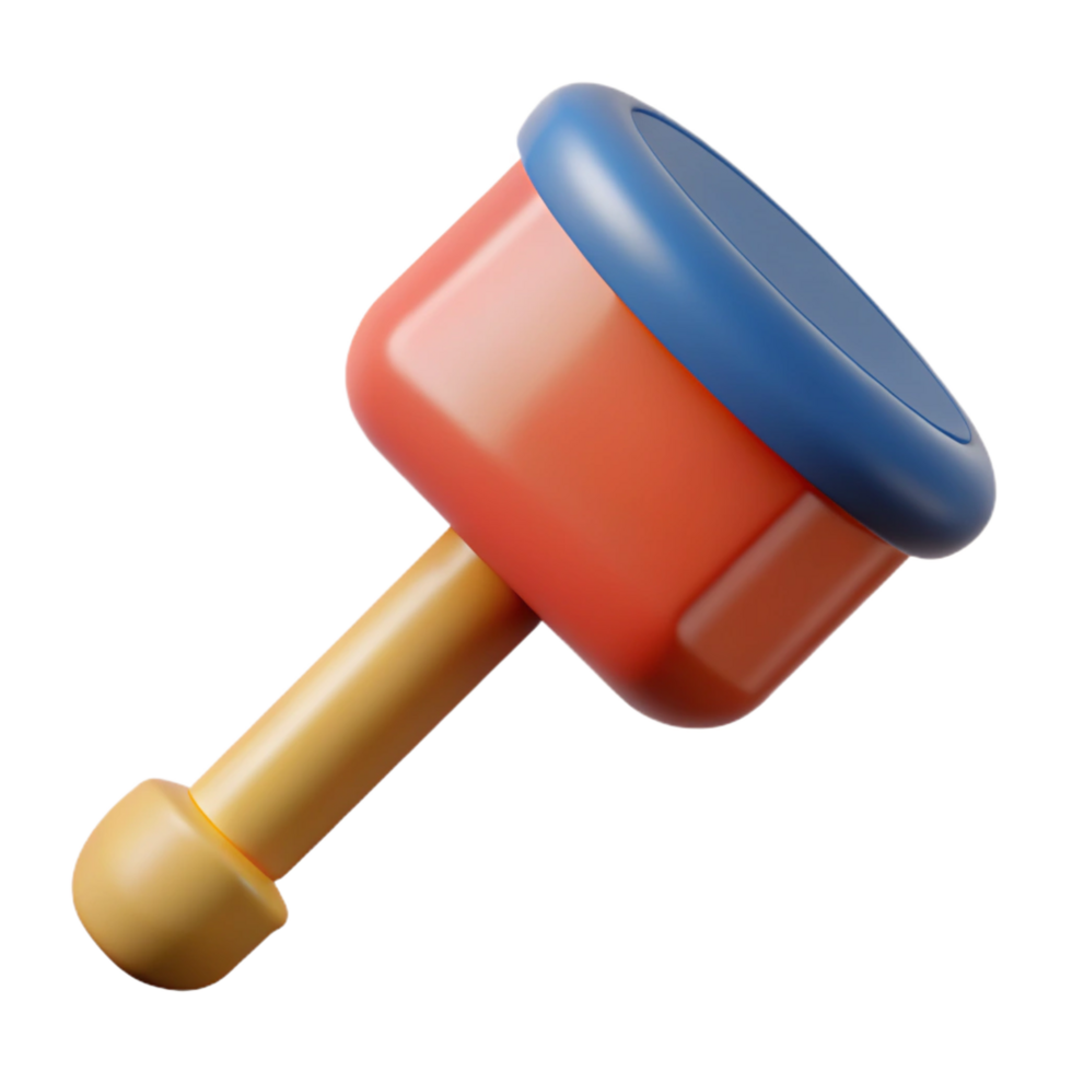 alluring harmonious minimalist Mallet rubber with Transparent Background ultra HD png