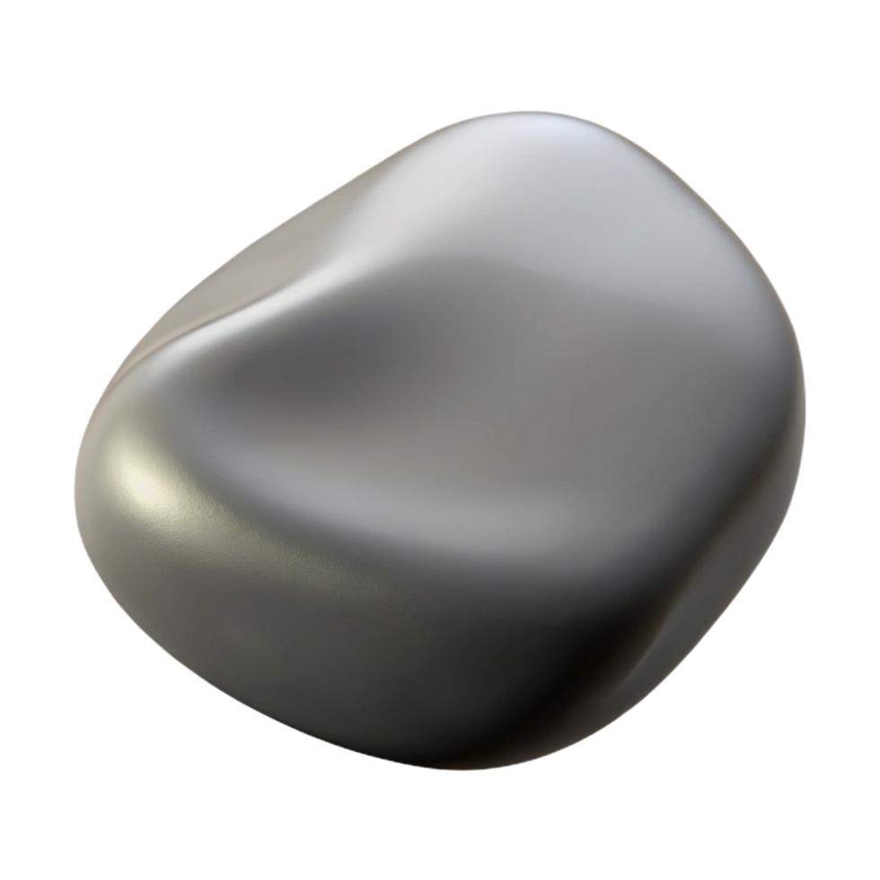 dramatic coastal Smooth gray river stone with Transparent Background 8K png