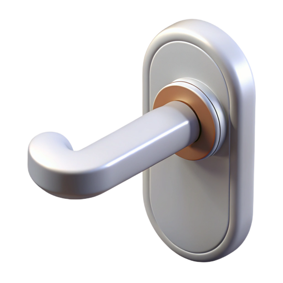 dazzling sought-after Professional render of a hyper-specific, isolated, minimalist style door handle with Transparent Background png
