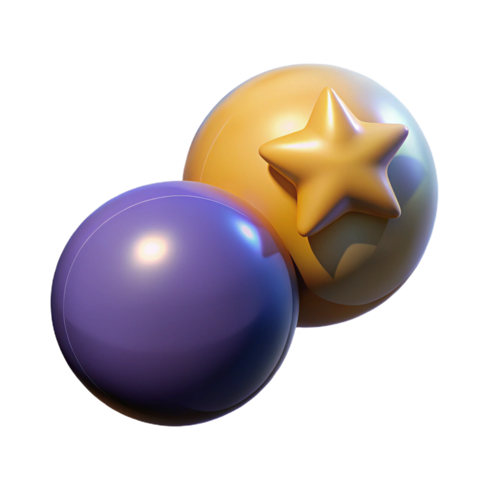 beautiful memorable Hyper-specific, photorealistic professional render of a single, binary star system, two stars orbiting each other with Transparent Background png