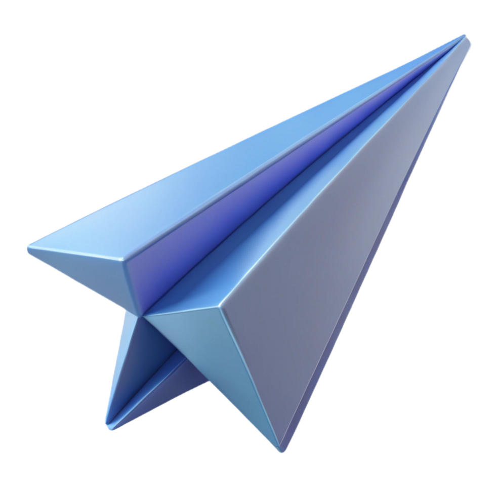 celebrated mid-century A paper airplane, mid-flight, folded paper texture with Transparent Background premium png