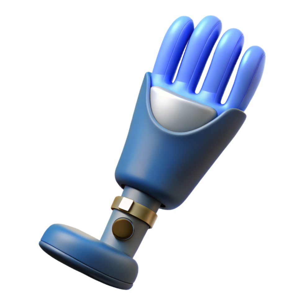 alluring romantic industrial D printed prosthetic limb with Transparent Background impeccable png