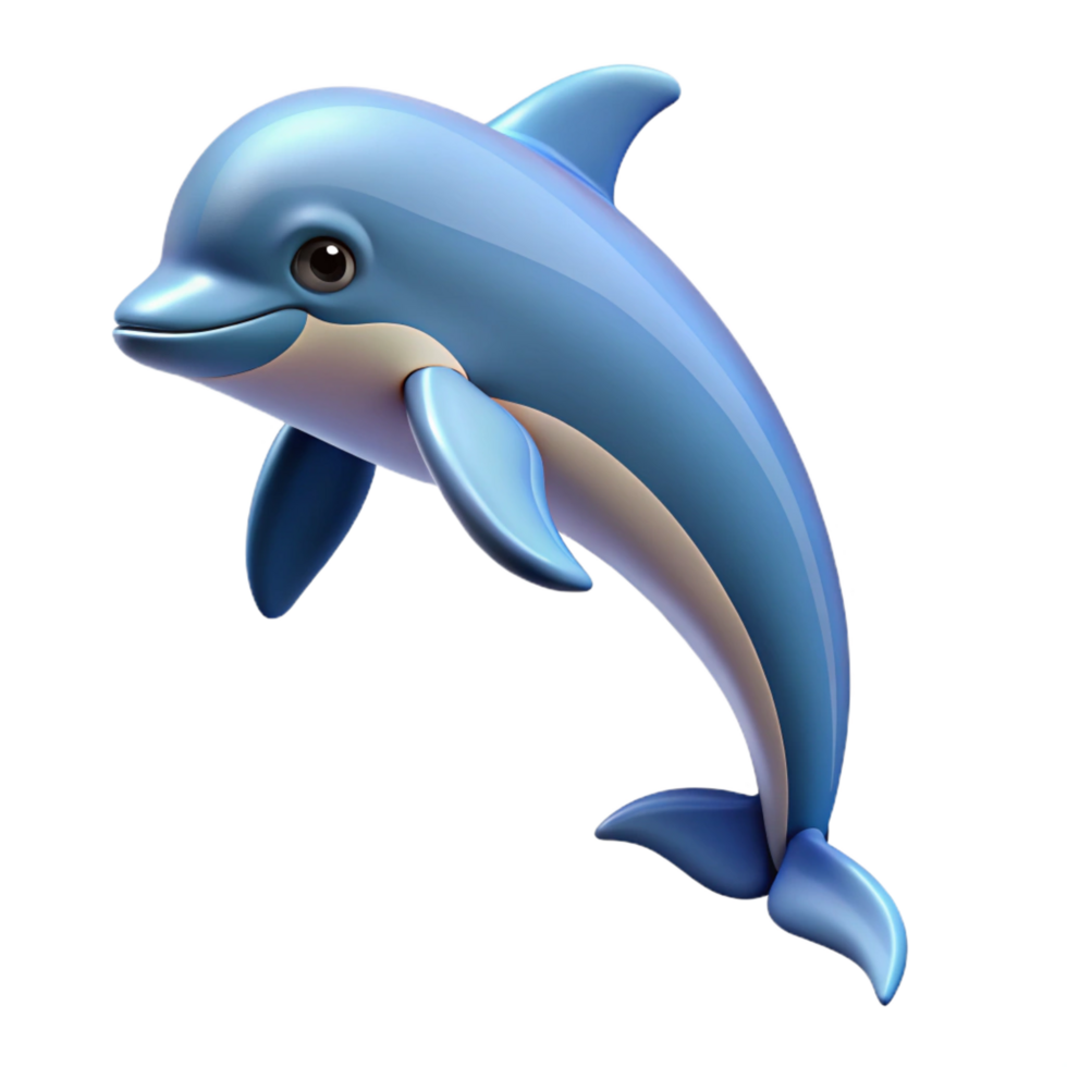 exemplary baroque Dolphin, Bottlenose Dolphin, leaping with Transparent Background handcrafted png