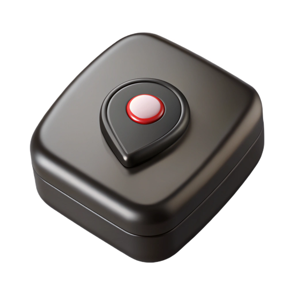 alluring impressionist A GPS tracker, small and black with Transparent Background authentic png