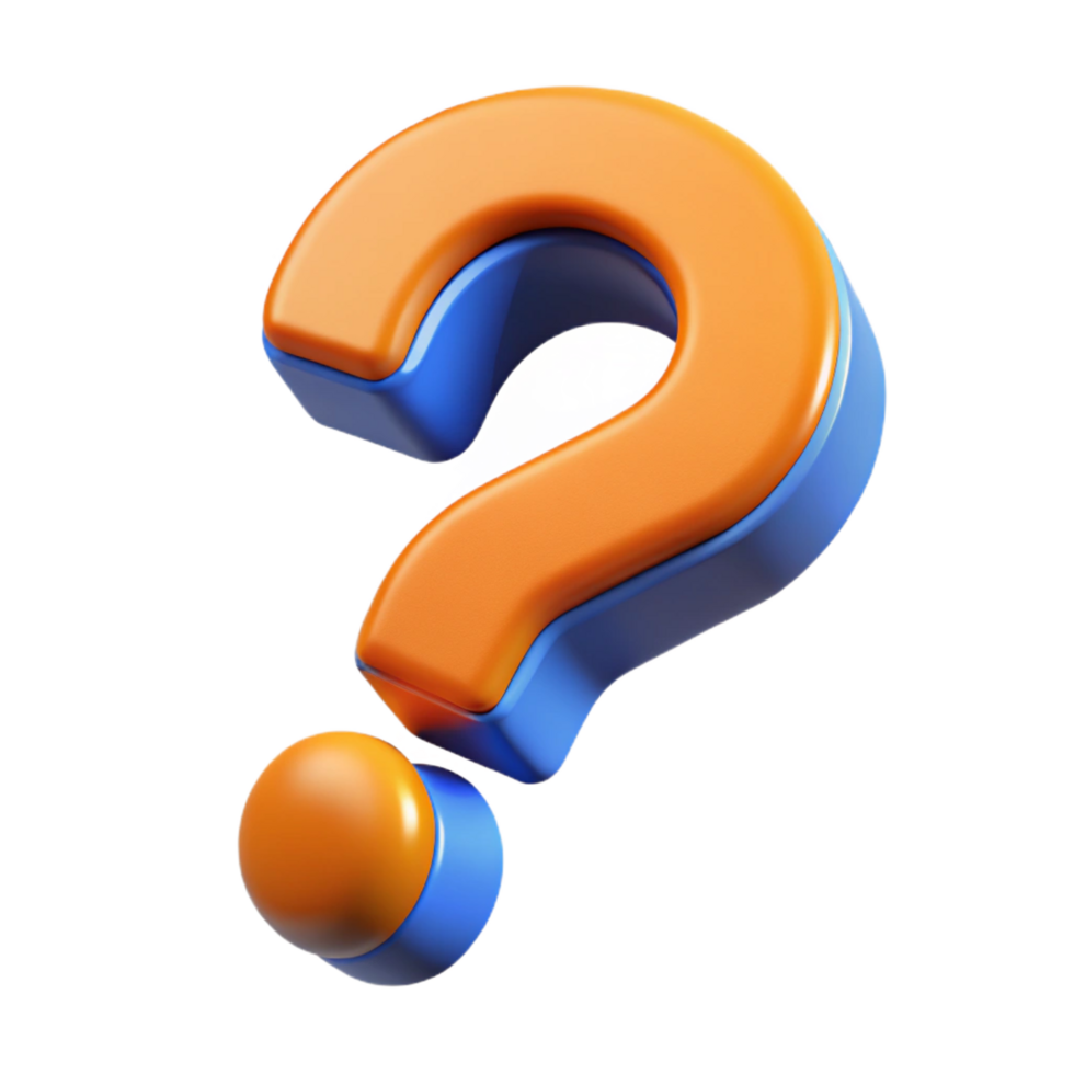 extraordinary bold classic A single, stylized question mark, bold and intriguing with Transparent Background premium png