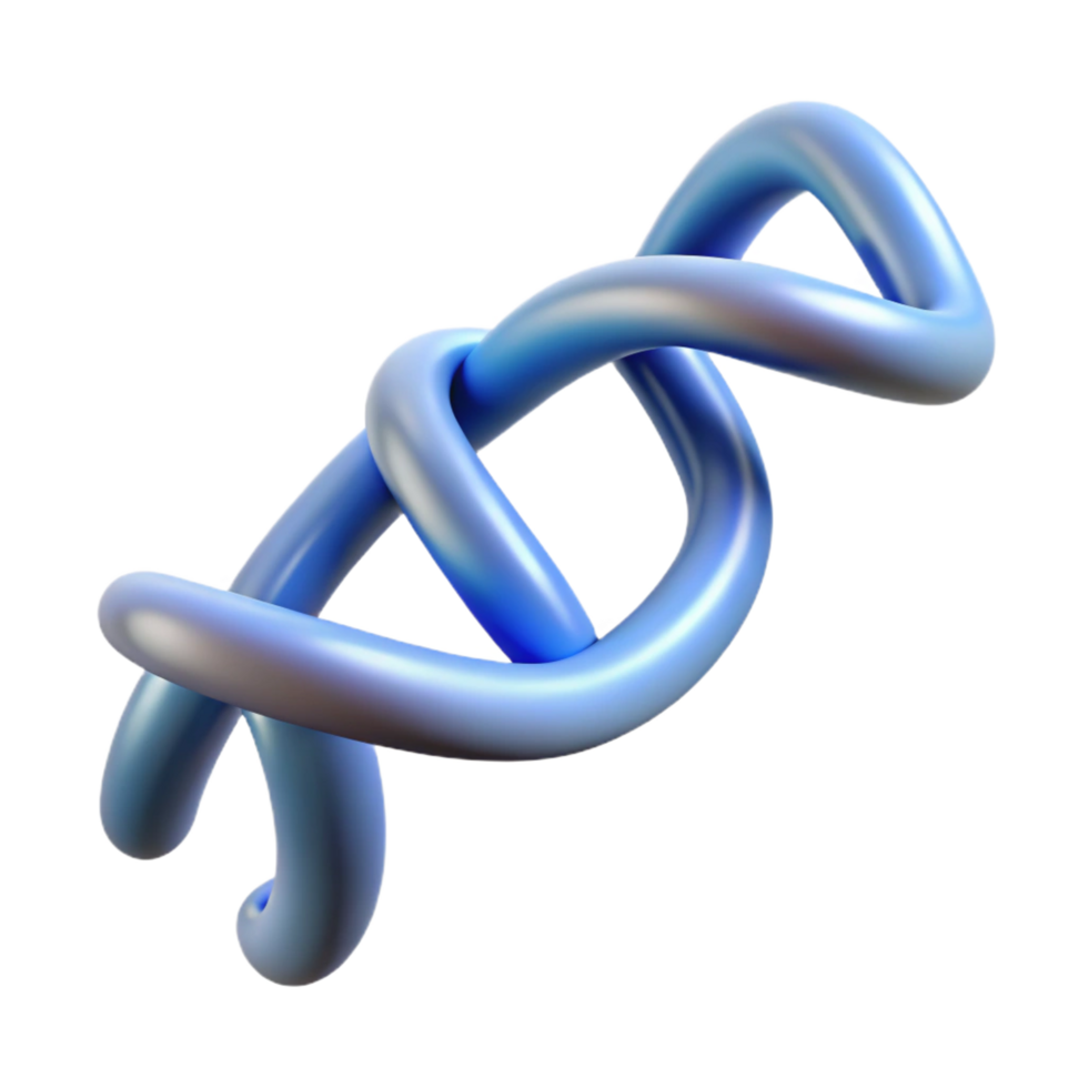 breathtaking dreamy minimalist Hyper-specific concept art style render of a single DNA strand helix rotating, isolated cutout with Transparent Background genuine png
