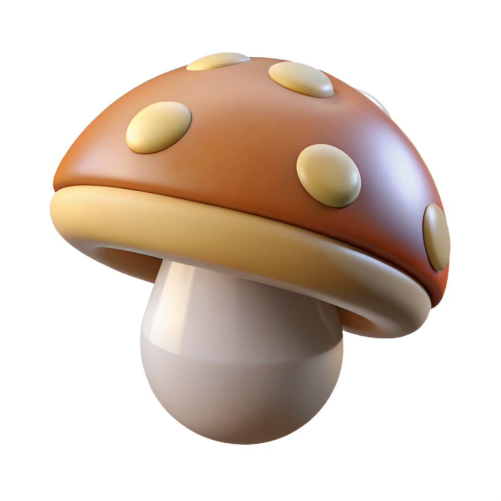 breathtaking ethereal futuristic Isolated cutout of a concept art style hyper-specific mushroom cap, detailed gills, textured surface, with Transparent Background studio quality png