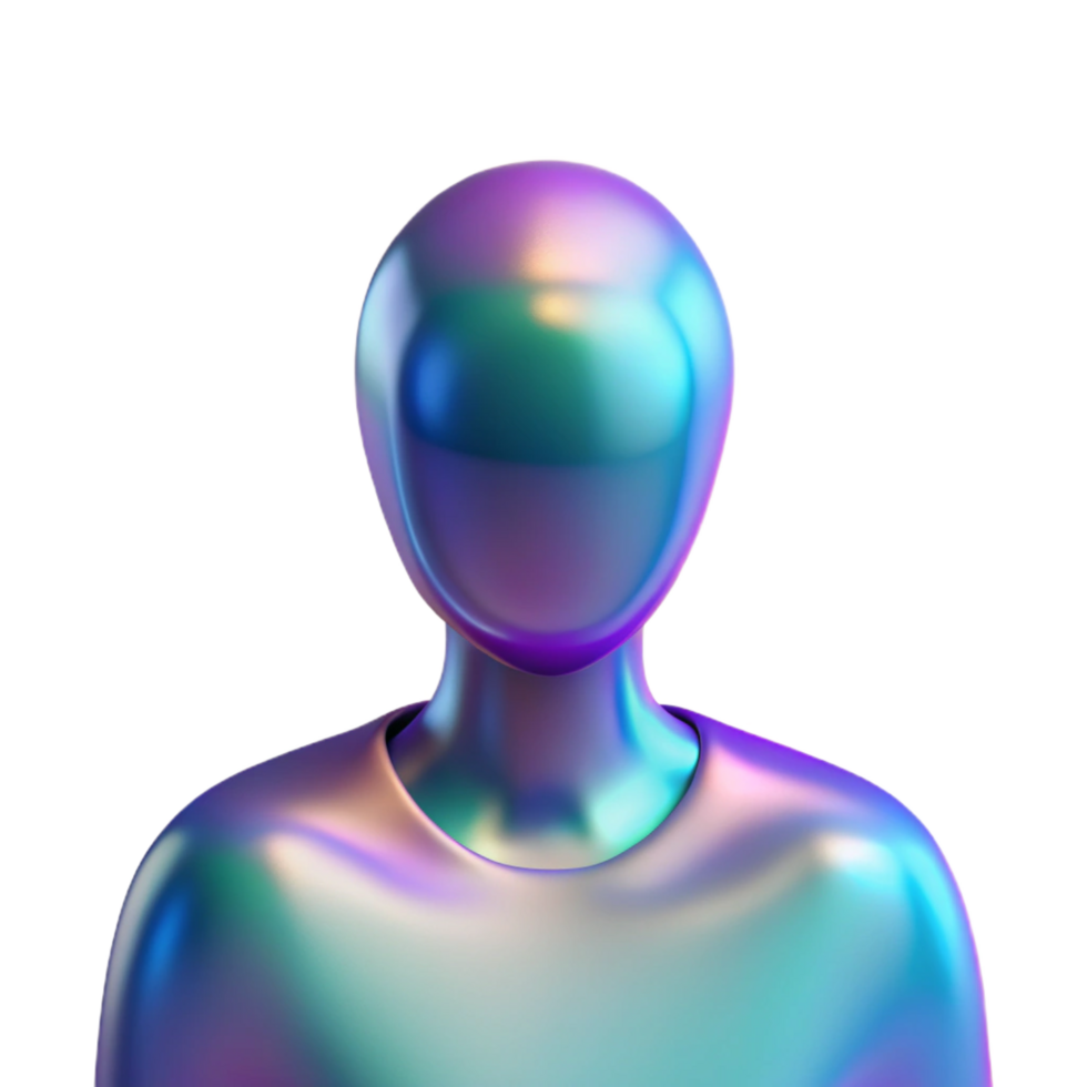 coveted nordic Abstract human form, abstract portrait, with Transparent Background genuine png