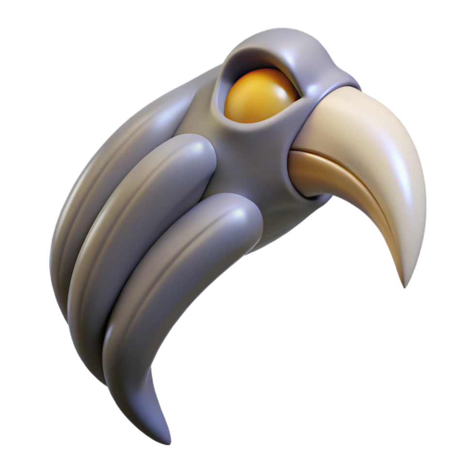 breathtaking tranquil industrial Isolated cutout Ultra-detailed, concept art style, professional render Single Harpy talon, sharp and curved with Transparent Background perfect clarity png