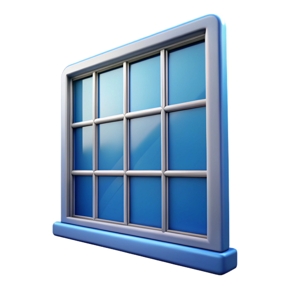 calm alluring Glass window pane, double-glazed, with Transparent Background 4K png