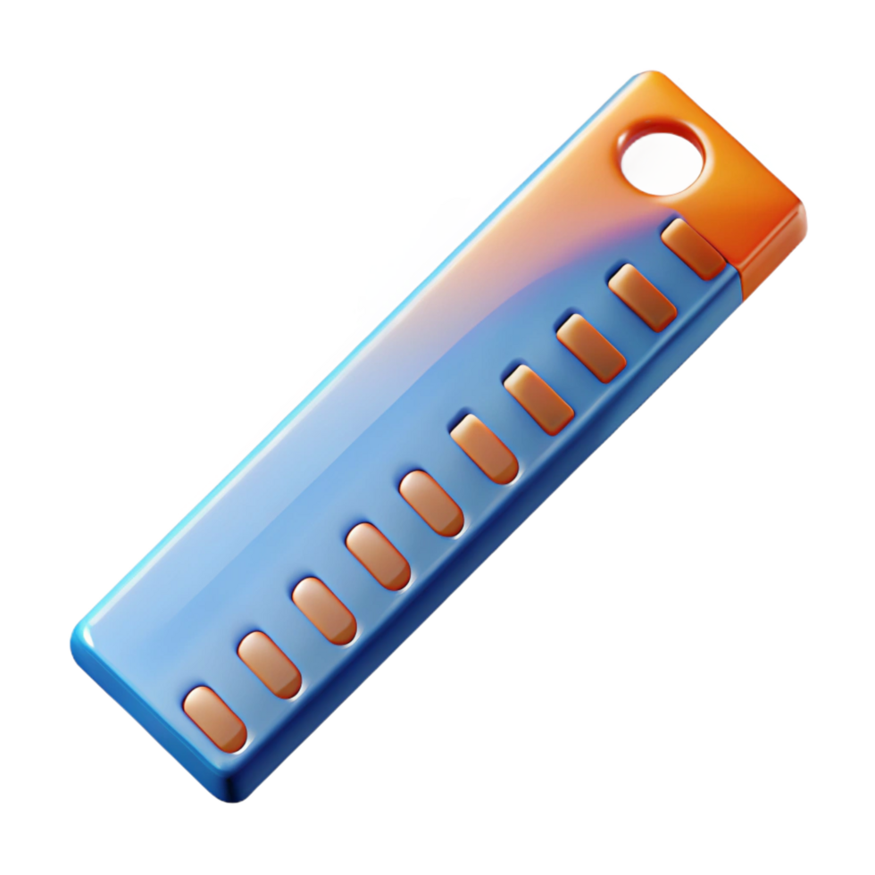 distinguished geometric Architectural scale ruler with Transparent Background professional png