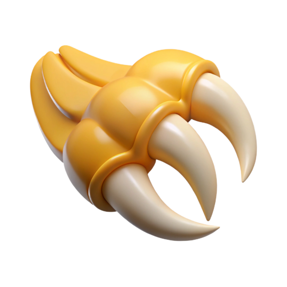 alluring traditional Concept art style, hyper-specific, isolated cutout of a single Nemean Lion claw, retracting with Transparent Background crisp png