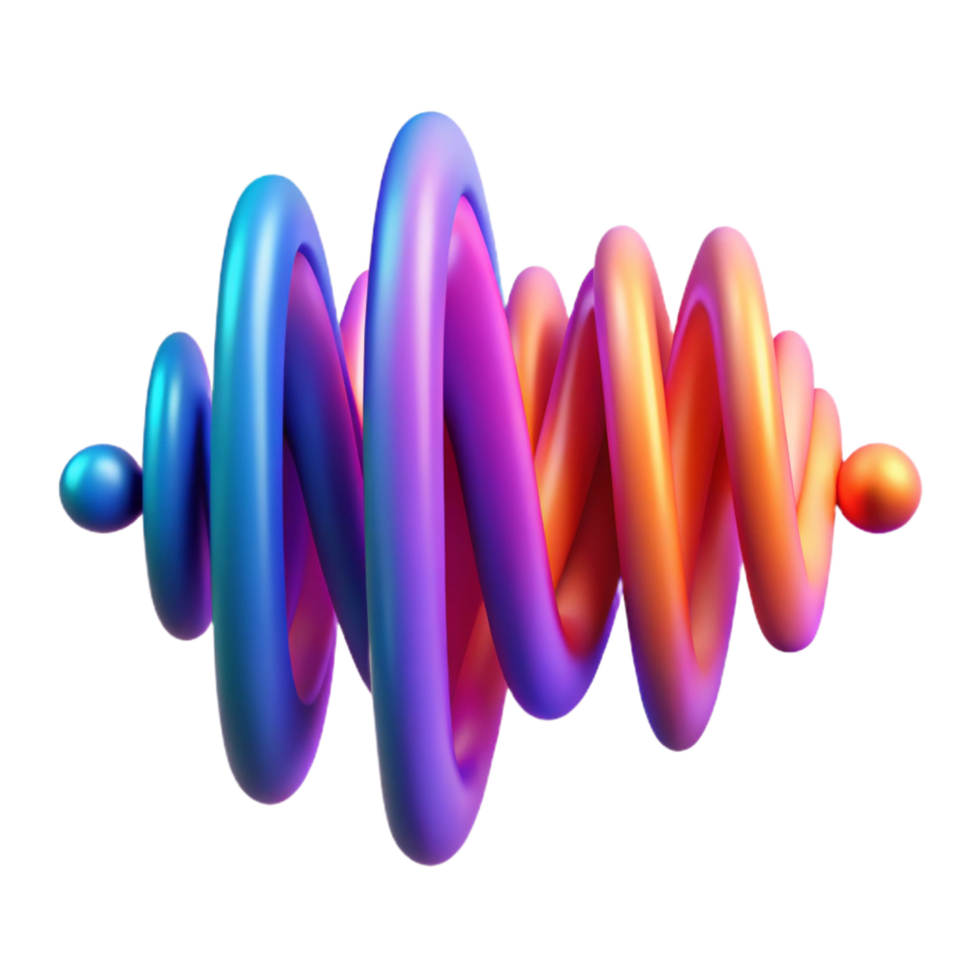 elegant urban An abstract representation of sound waves in vibrant colors with Transparent Background high resolution png