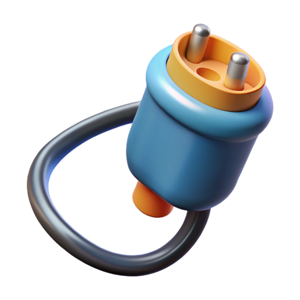 dramatic dramatic abstract Electric car charging cable with Transparent Background high resolution png