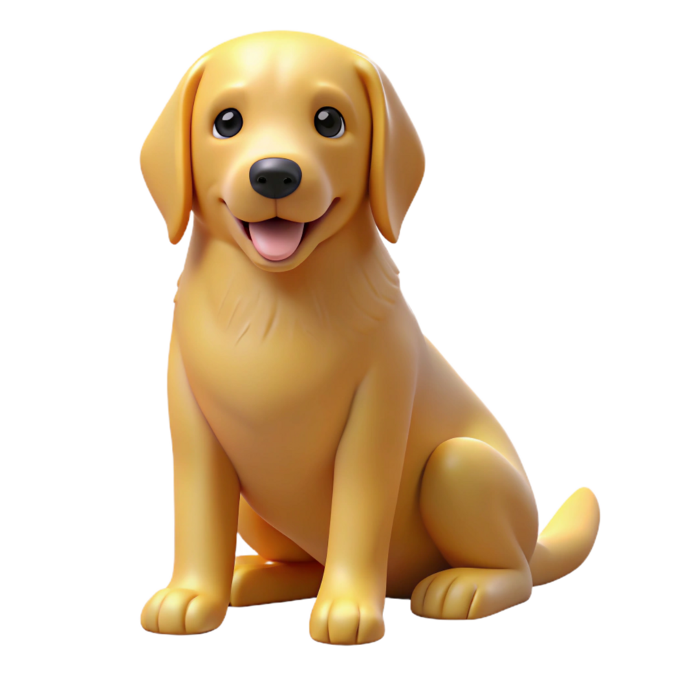 dazzling inspired A proud Golden Retriever, sitting, with Transparent Background png