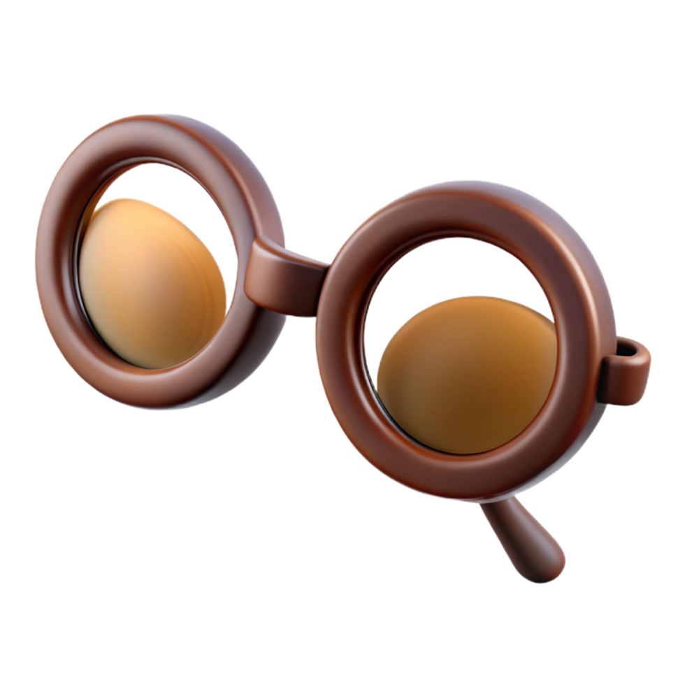 acclaimed impressionist Photorealistic, ultra-detailed isolated cutout of a vintage spectacles with round frames with Transparent Background masterfully captured png