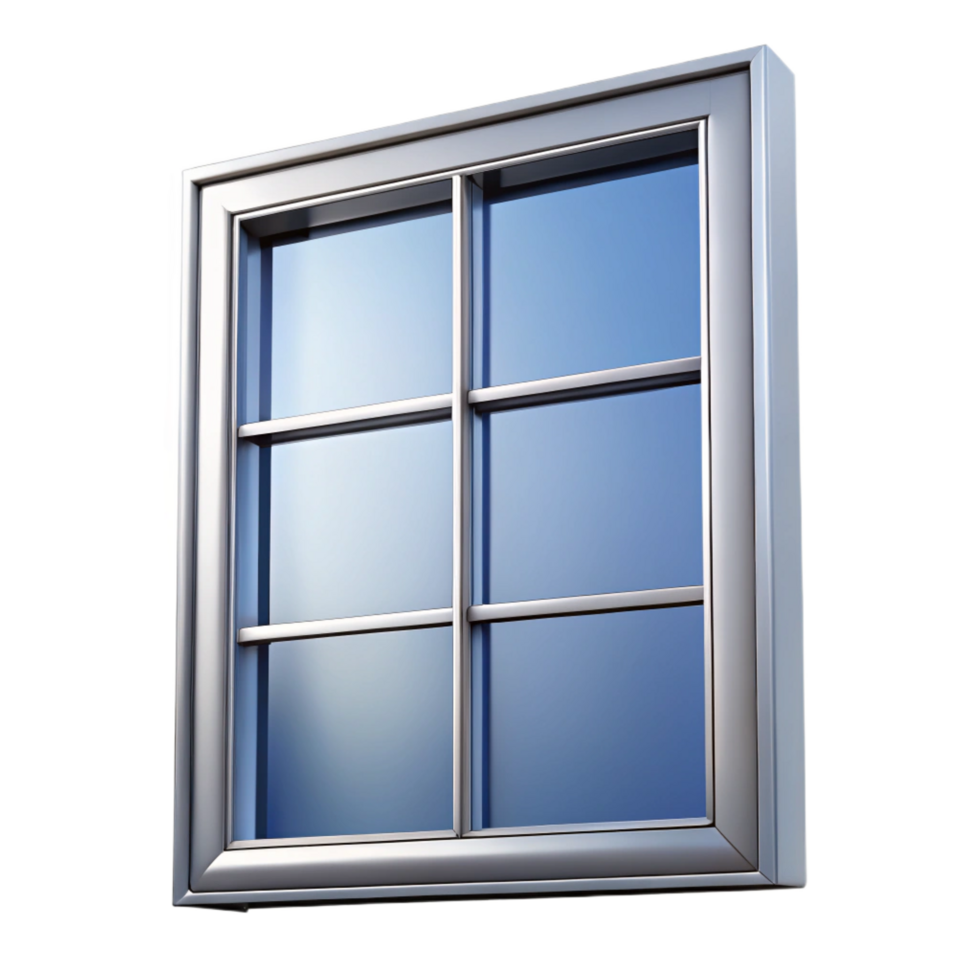 coveted traditional Window frame modern aluminum profile, with Transparent Background flawless png