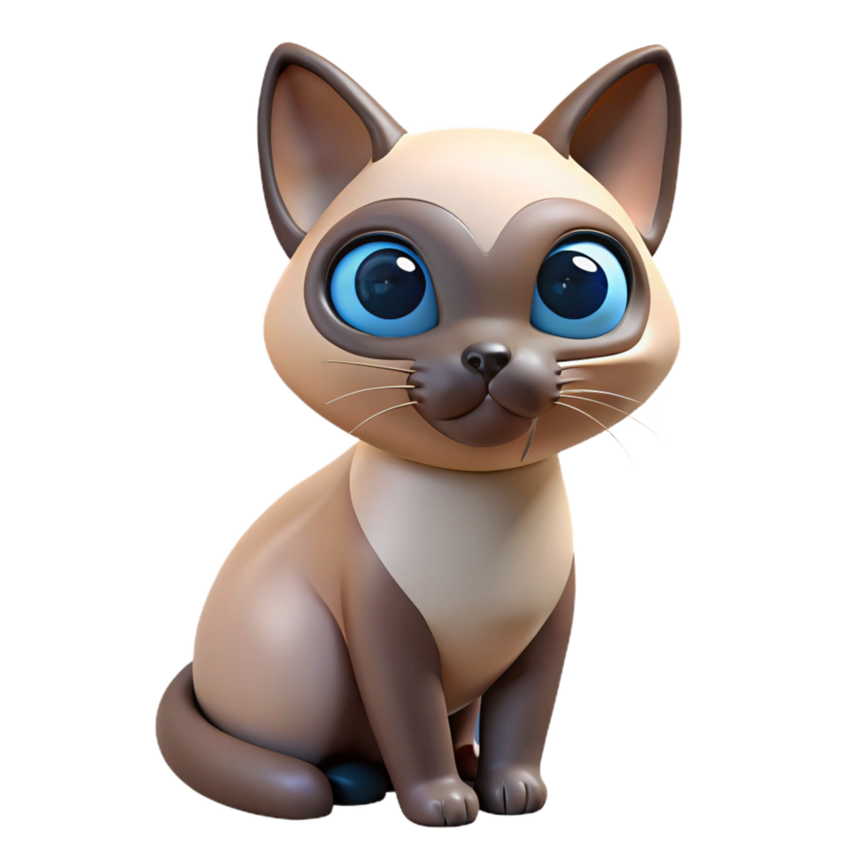 dramatic tranquil urban Siamese cat, seal point, crossed eyes, curious expression with Transparent Background gallery standard png