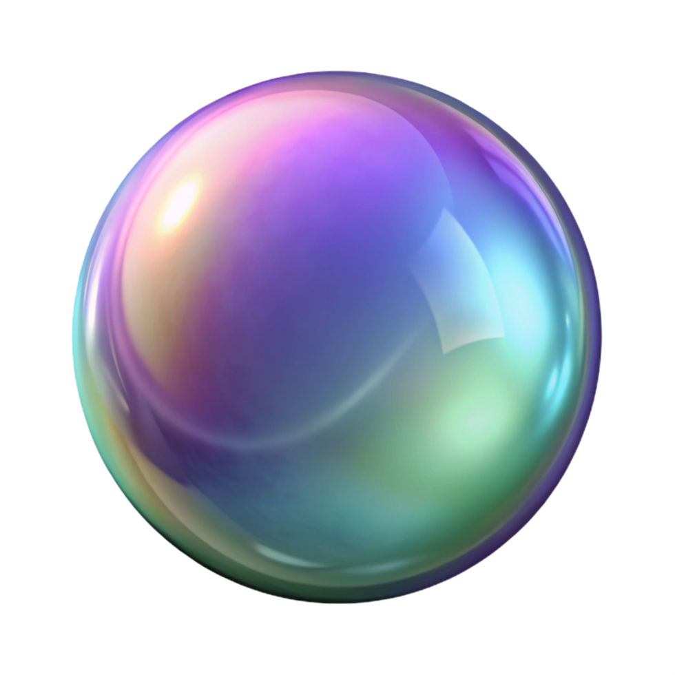 bold splendid Hyper-specific, ultra-detailed, photorealistic professional render of a single isolated soap bubble, iridescent with Transparent Background top-tier png