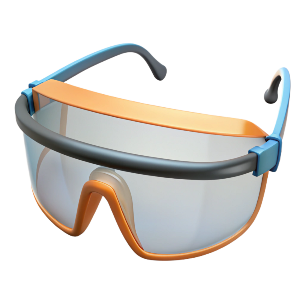 alluring acclaimed Safety glasses, clear lenses, with Transparent Background png