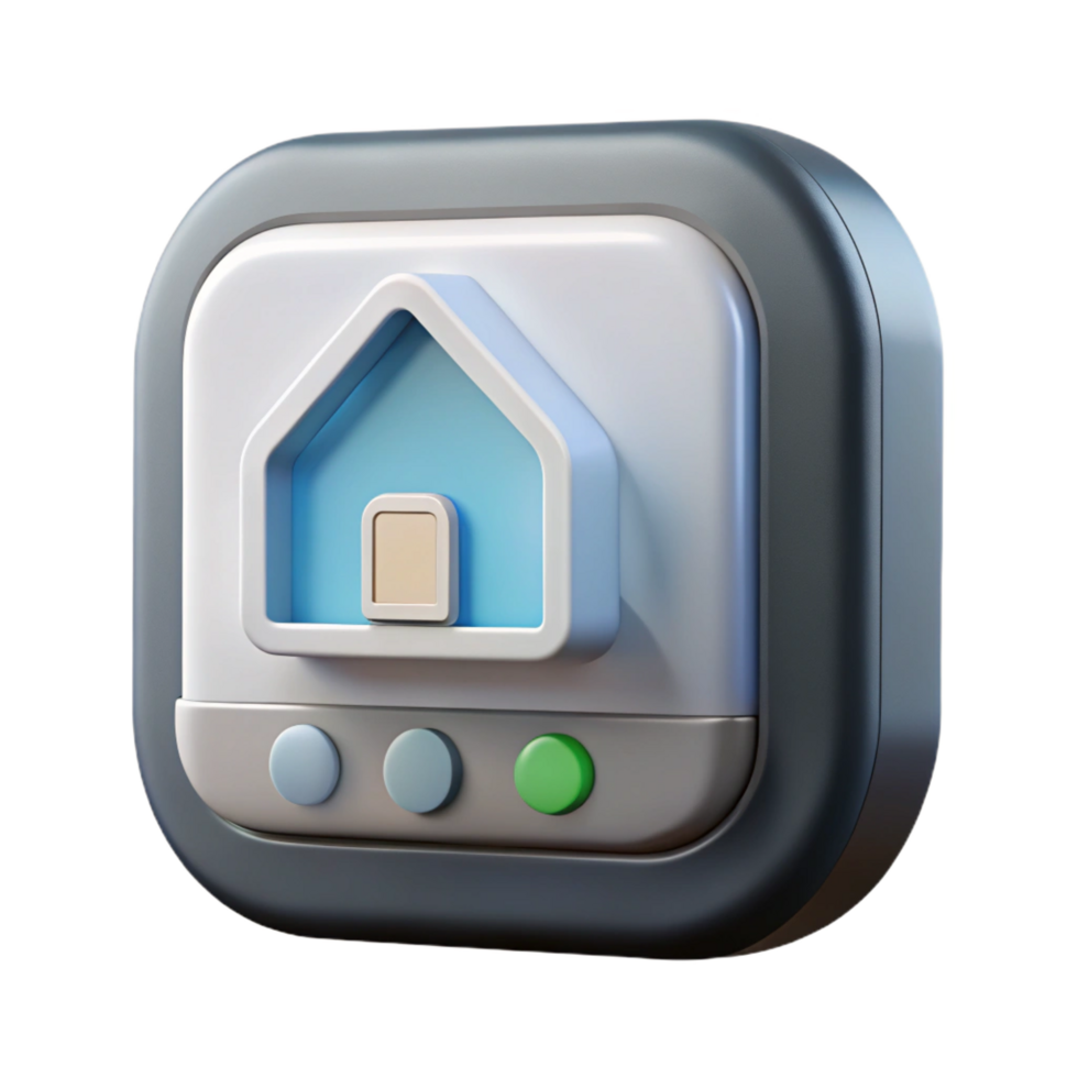 celebrated bohemian Smart home hub with touch screen display with Transparent Background perfect clarity png